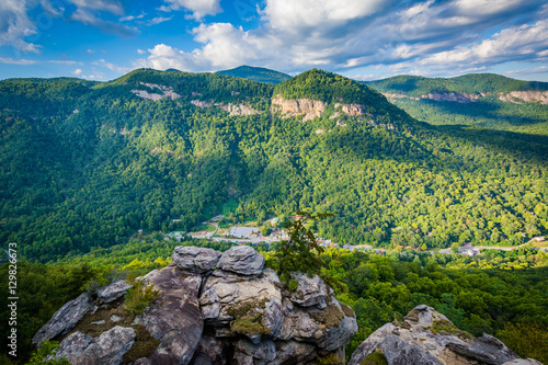 View from Pulpit Rock, at Chimney Rock State Park, North Carolin