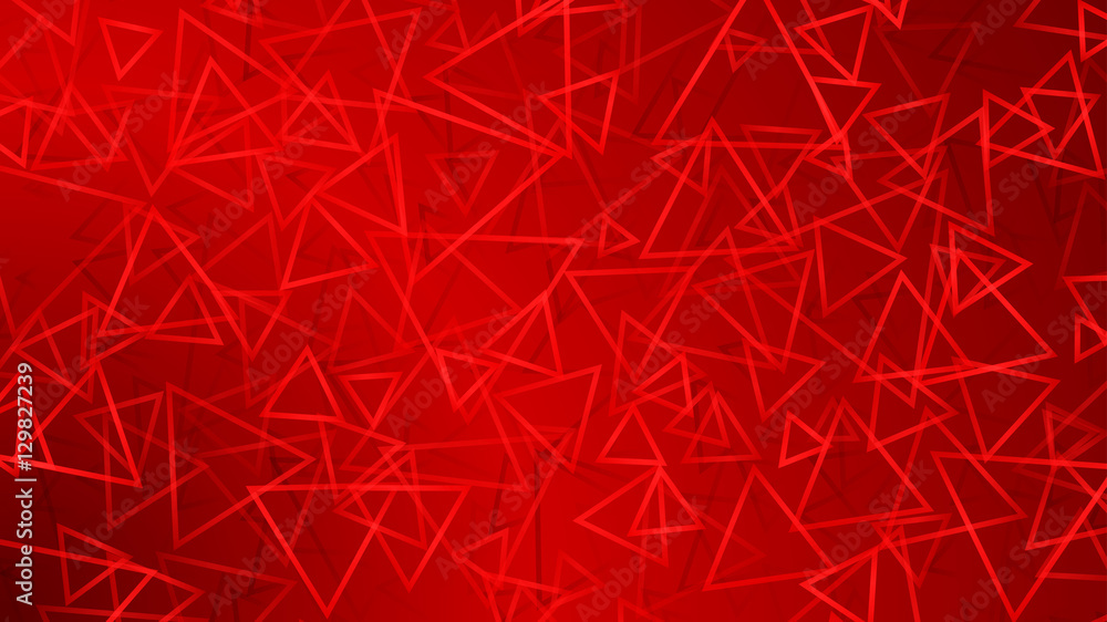 Red abstract background of small triangles