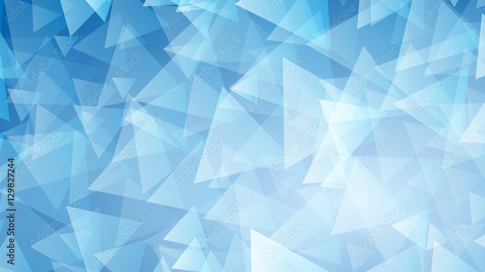 Blue abstract background of small triangles