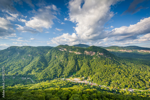 View of mountains from Chimney Rock State Park, North Carolina.