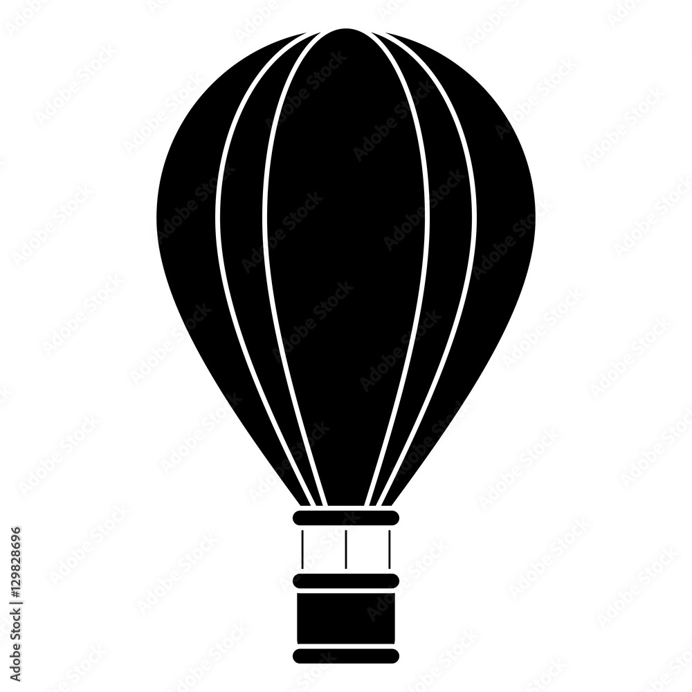 Obraz premium silhouette airballoon travel recreation adventure vector illustration eps 10