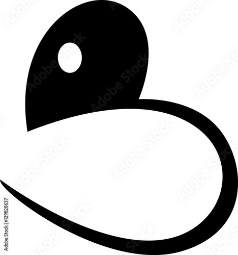 Sperm logo. Sperm icon. Sperm - a symbol of the eternal human desire to reproduce. Abstract. Vector.