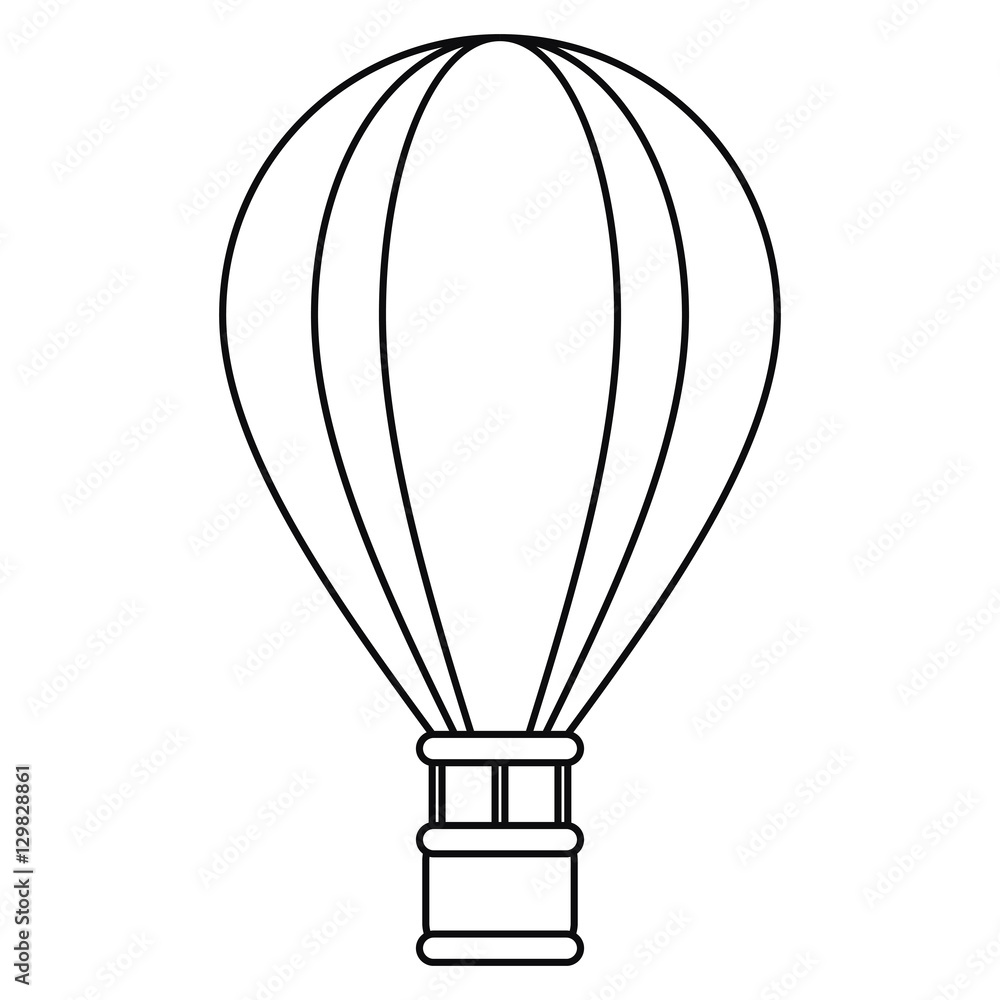 Obraz premium airballoon travel recreation adventure outline vector illustration eps 10