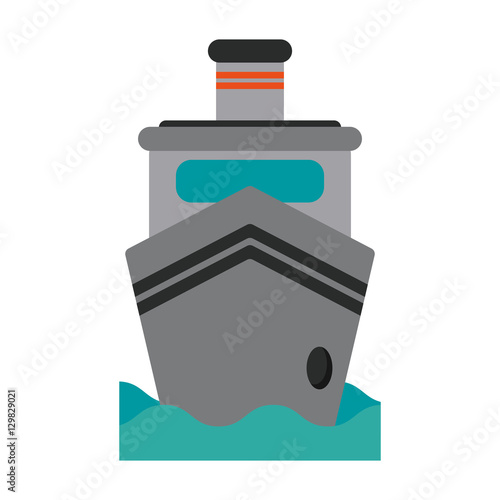 steam boat ship transport vector illustration eps 10