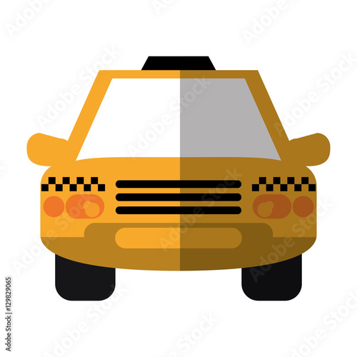 taxi cab car public transport shadow vector illustration eps 10