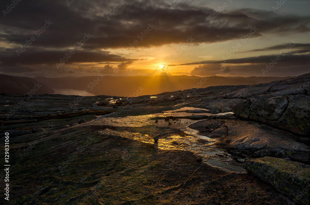 Obraz premium Lysefjord sunset