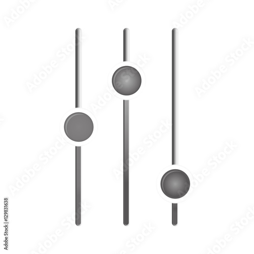 Volume settings buttons icon over white background. vector illustration