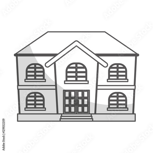 house property icon over white background. vector illustration