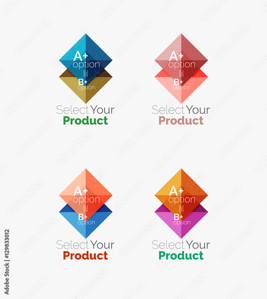 Set of square abstract background templates or infographics Set of square abstract background templates or infographics