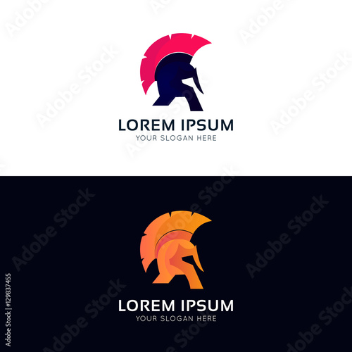 Abstract gladiator warrior vector logo icon