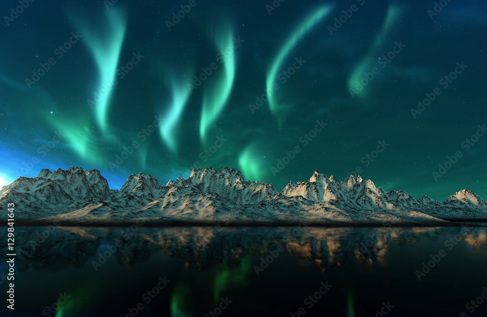 Aurora Borealis Green Northern Lights