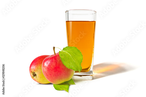 A glass of apple juice