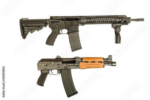AR-15 and AK-47