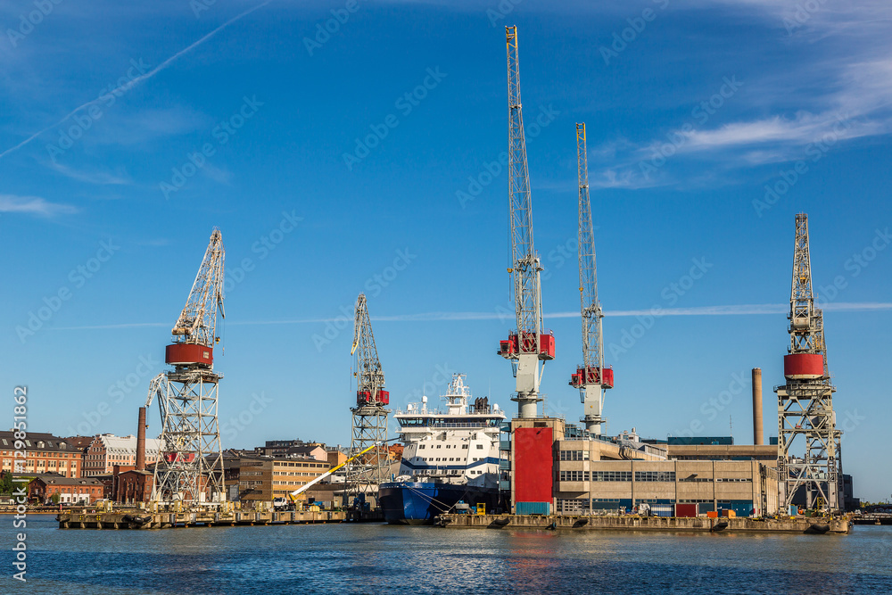 Cargo port in Helsinki