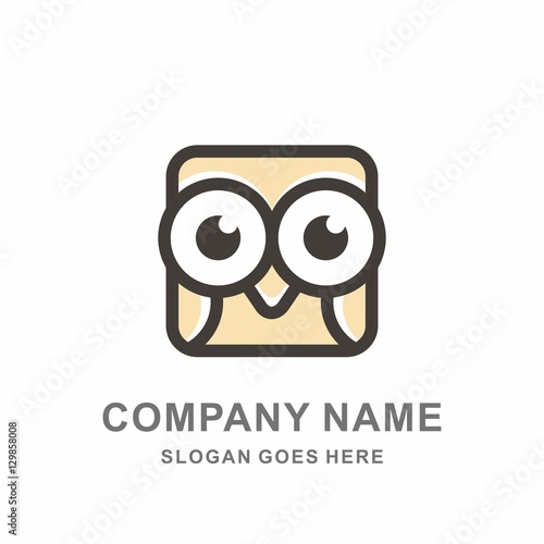 Owl Bird Mobile Phone Apps Education Learning Technology Computer Business Company Stock Vector Logo Design Template