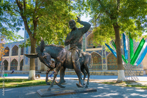 Monument to Hodja Nasreddin in Bukhara.