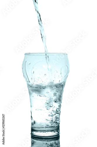 Wallpaper Mural Ice cubes in glass with splash water on reflection surface Torontodigital.ca