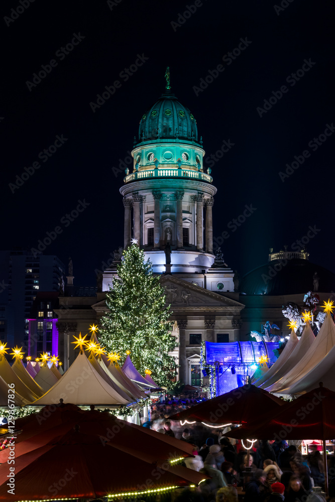 Obraz premium Christmas market on Gendarmenmarkt square. Berlin. Germany.