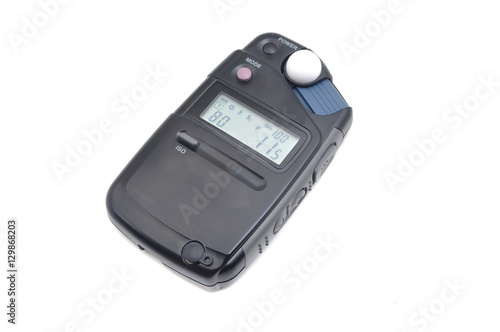 Light meter with white background
