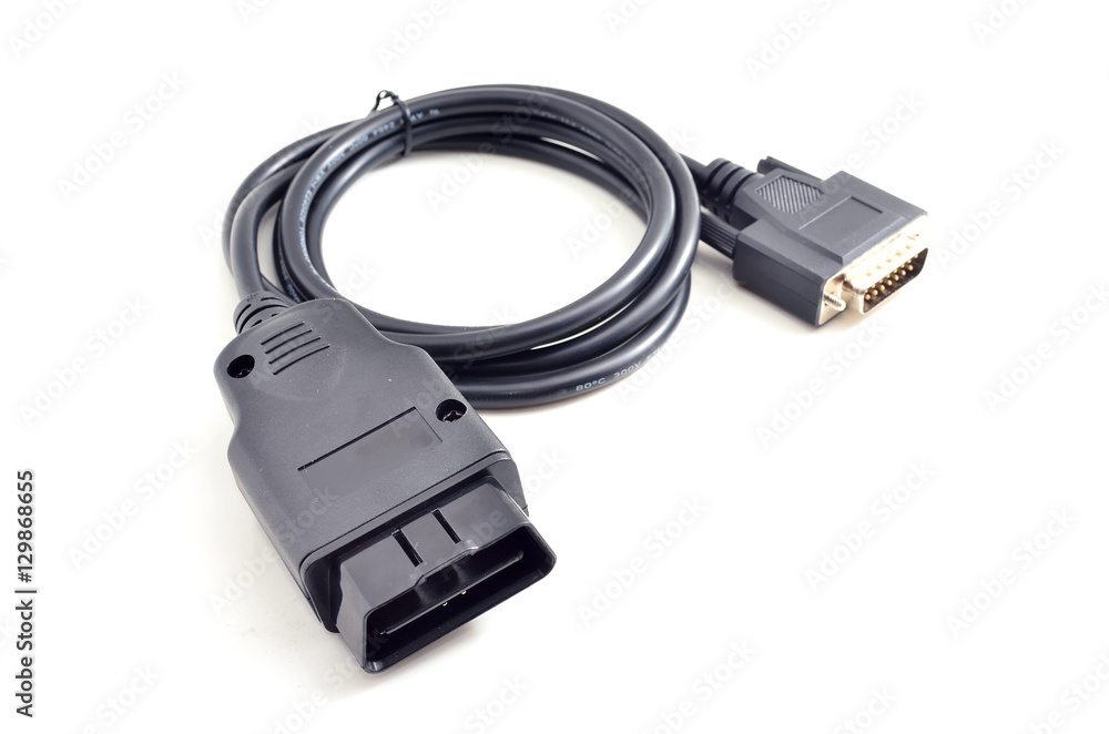Connector used to read data from the On Board Diagnosis (OBD) computer in a vehicle Connector used to read data from the On Board Diagnosis (OBD) computer in a vehicle
