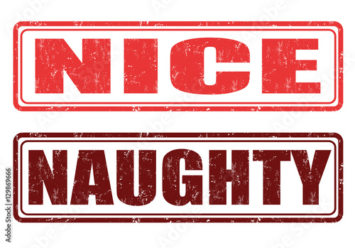 Naughty and nice stamps