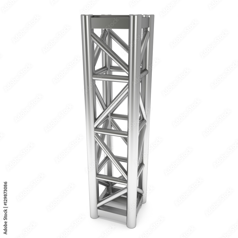 Steel truss girder element. 3d render isolated on white Steel truss girder element. 3d render isolated on white