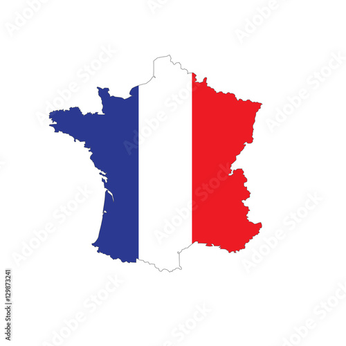 Carte France Drapeau Election