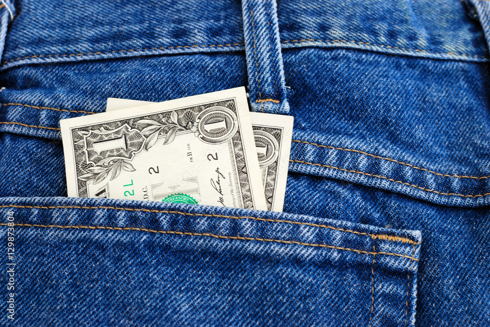 Dollars in a pocket Dollars in a pocket