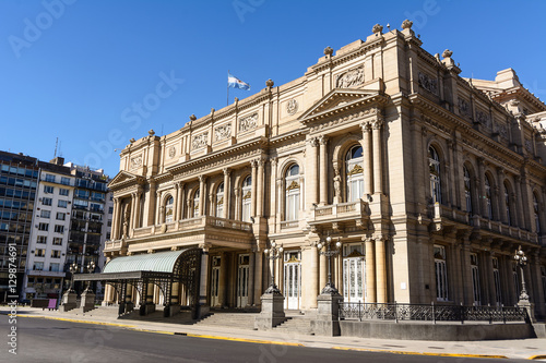 Facade of the Teatro Colon in Buenos Aires  Argentina 