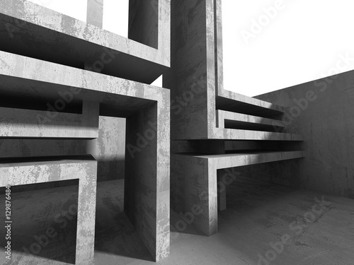 Modern concrete architecture abstract background