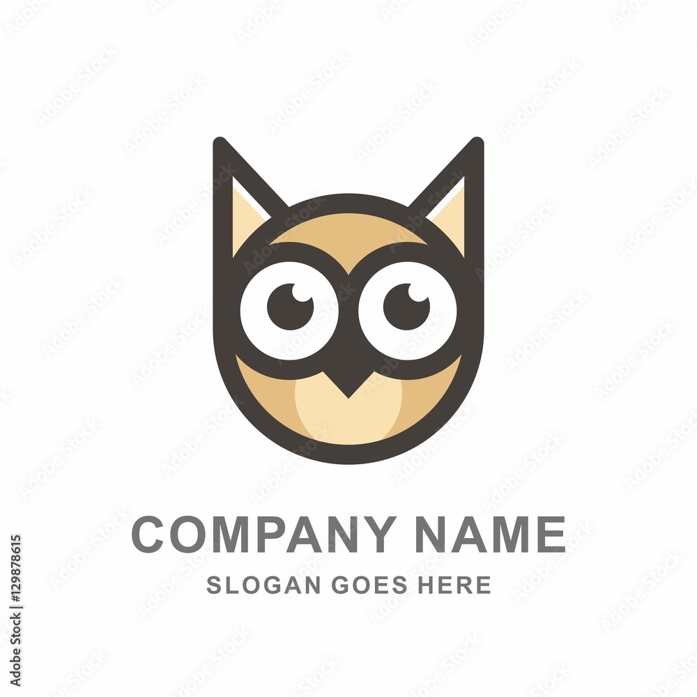 Owl Bird Mobile Phone Apps Education Learning Technology Computer Business Company Stock Vector Logo Design Template