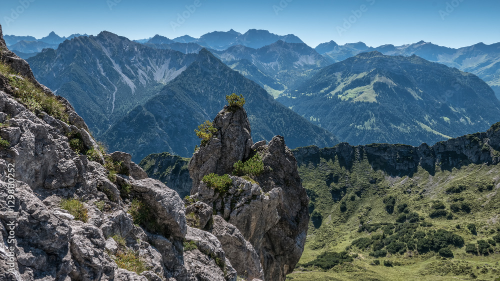Fototapeta premium Drei Schwestern and Switzerland, Austria and Liechtestein