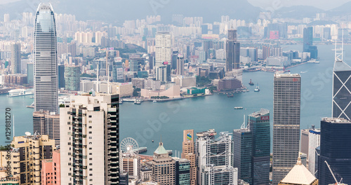 Wall Mural Hongkong city view from The peak at Hongkong