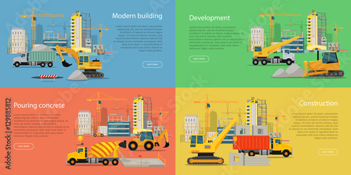 Set of Building and Construction Web Banners