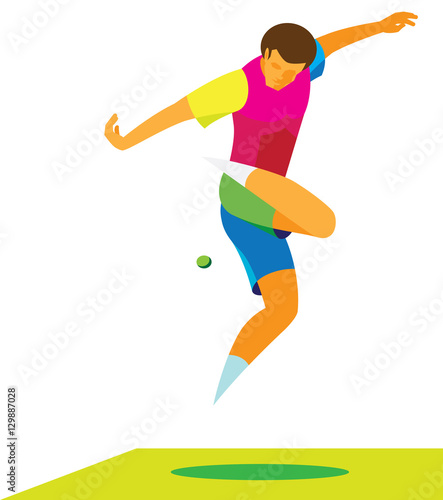 young man showing his skills in the discipline of freestyle foot