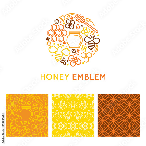 Natural and farm honey packaging