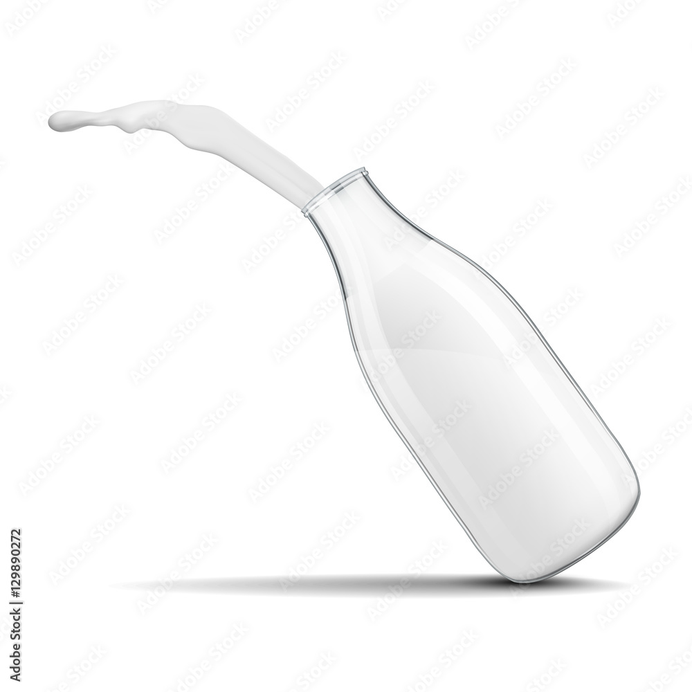 Fototapeta premium Traditional glass milk bottle