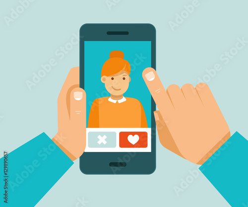 Online dating app concept