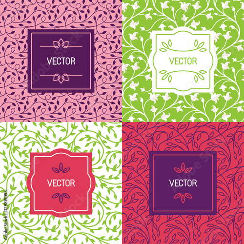 Vector set of packaging design templates