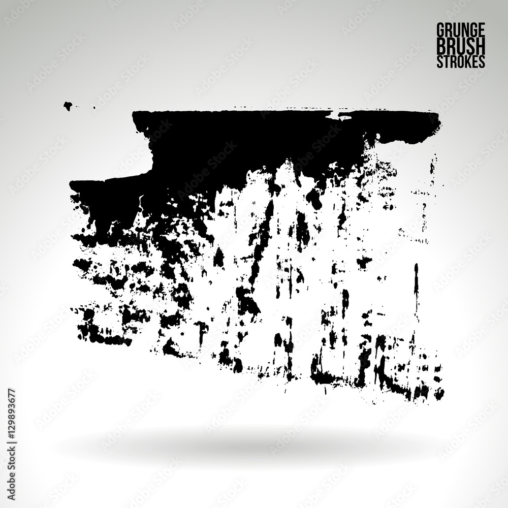 Fototapeta premium Brush stroke and texture. Vector design. Underline and border.