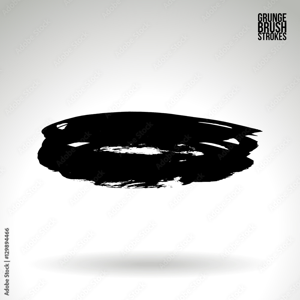 Fototapeta premium Brush stroke and texture. Vector design. Underline and border.