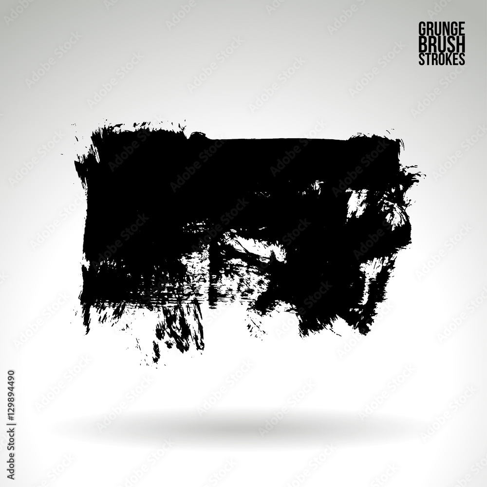 Fototapeta premium Brush stroke and texture. Vector design. Underline and border.