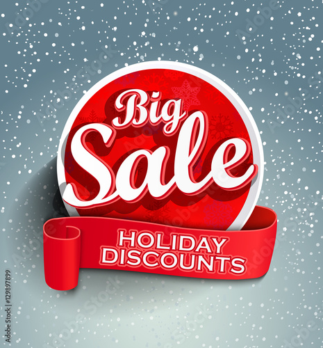Concept of big sale on solidays.