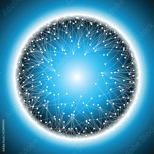 Futuristic data network illustration