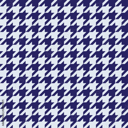 Seamless houndstooth pattern in blue. Vector image.