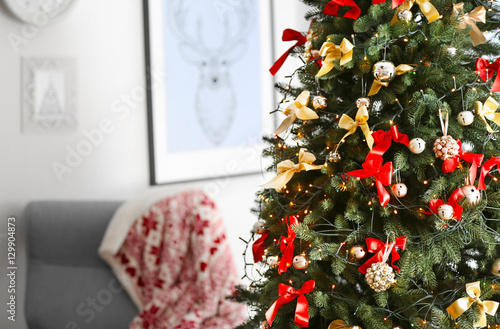 Decorated Christmas tree at...
