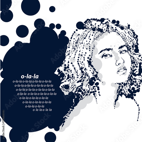 Woman visagist makeup artist paints on the face of his client. Illustration 