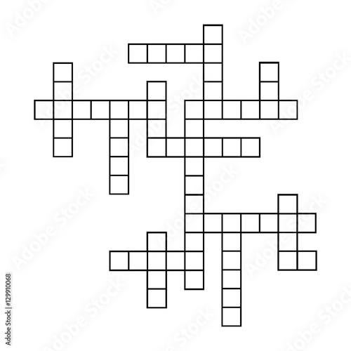  template of crossword puzzle. photo