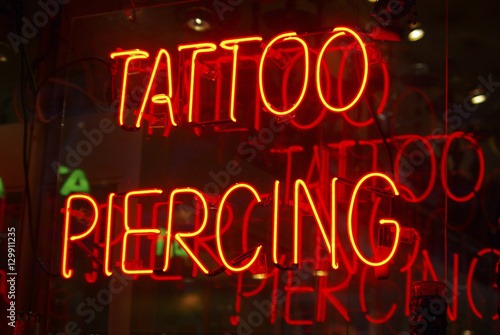 Tattoo parlor neon sign