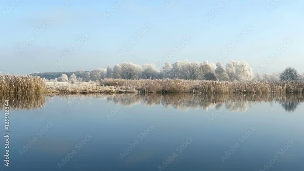 rime frost landscape at Havel river (Havelland, Brandenburg - Germany). Morning hours. rime frost landscape at Havel river (Havelland, Brandenburg - Germany). Morning hours.